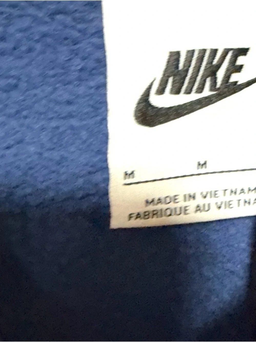 Nike Blue Navy White Hooded Zip-Up Jacket with Red Logo